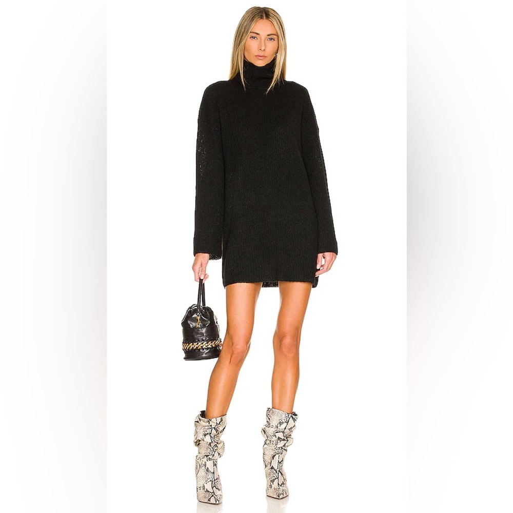 L'Academie Sable Sweater Dress in Black - Size S
